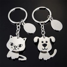 Cute Dog Cat Keychain - 360 Degree Head Shaking Animal Key Ring Charms Pet Lover