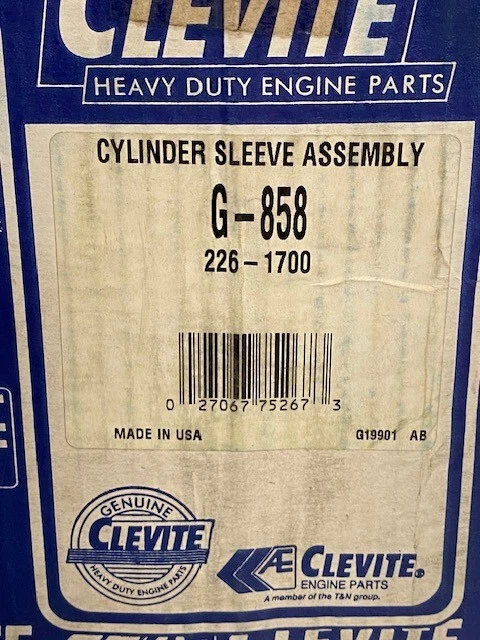 Clevite Cylinder Sleeve Assembly G-858, 226-1700 - Image 2 of 4