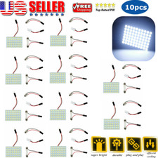 10 Pcs White T10 Ba9s 48smd Led Car Festoon Interior Panel Light Dome Map Bulbs