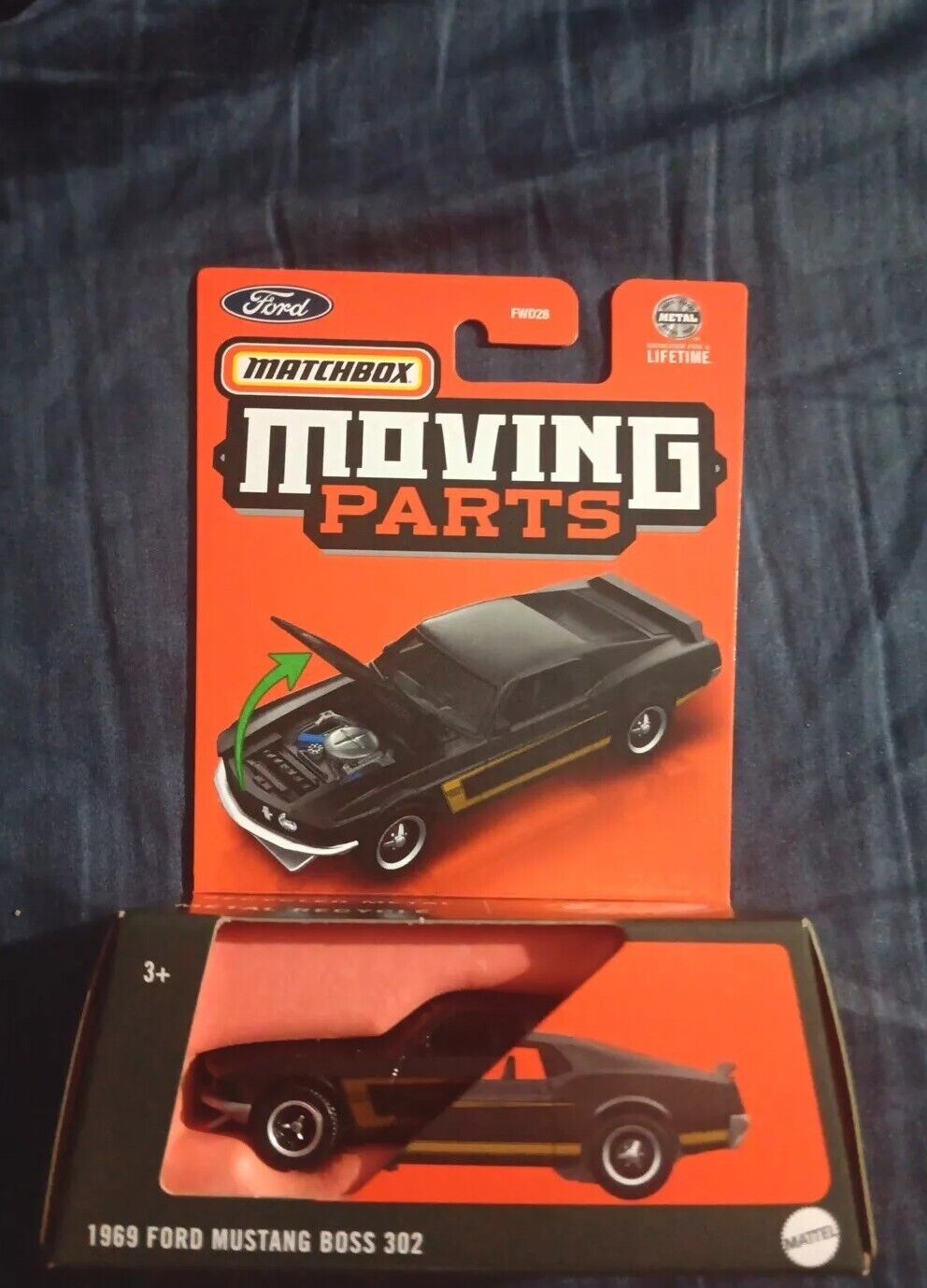 2024 Matchbox Moving Parts #26 1969 Ford Mustang Boss 302 RAVEN BLACK | FSC