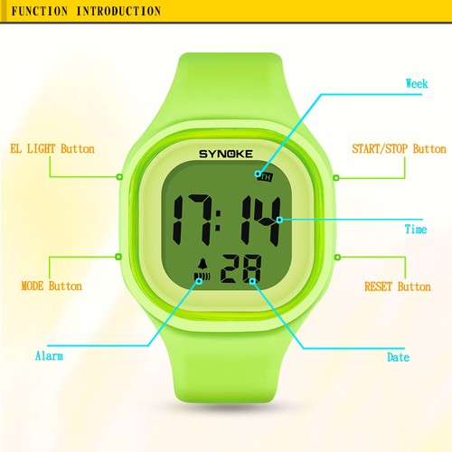 Kids Boys Girls Gift LED Digital Watch Electronic Waterproof Child Wristwatch - Picture 2 of 39