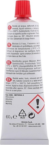 AREXONS MOTORSIL ROSSO 60gr PASTA PER MOTORI GUARNIZIONE SILICONE SIGILLANTE - Imagen 2 de 7
