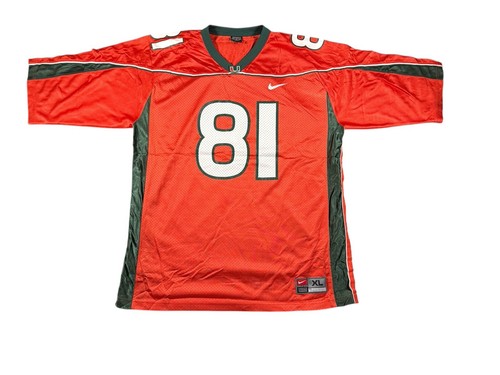 Vintage Nike Miami Hurricanes Kellen Winslow Trikot Herren Größe XL Orange Y2K Logo