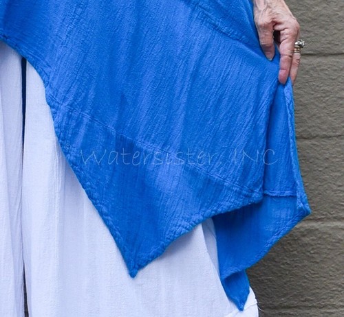 WATERSISTER Cotton Gauze  SUNNY  Long Tails Tunic Top OS (L-2X/3X) oh my COLORS - Picture 12 of 25