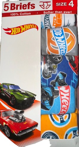 ⚡️Handcraft Jungen Hot Wheels 5er Pack Unterwäsche Slips (Größe 4) 🆕 Neu verpackt ⚠️