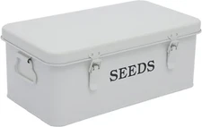 Seed Saving Box, Metal Seed Bin, Seed Storage Organizer Box, Seed Packet Contain