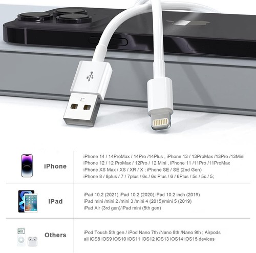 iPhone Charger[Apple MFi Certified]Long Lightning Cable Fast Charging - Bild 6 von 6