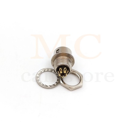 HR10A-7R-6S Hirose 6pin circular connectors CCD camera power supply PCB socket - Picture 5 of 7