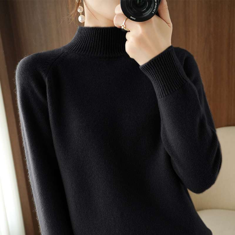 Loose pullover Turtleneck winter long sleeve sweater cashmere jumpers women