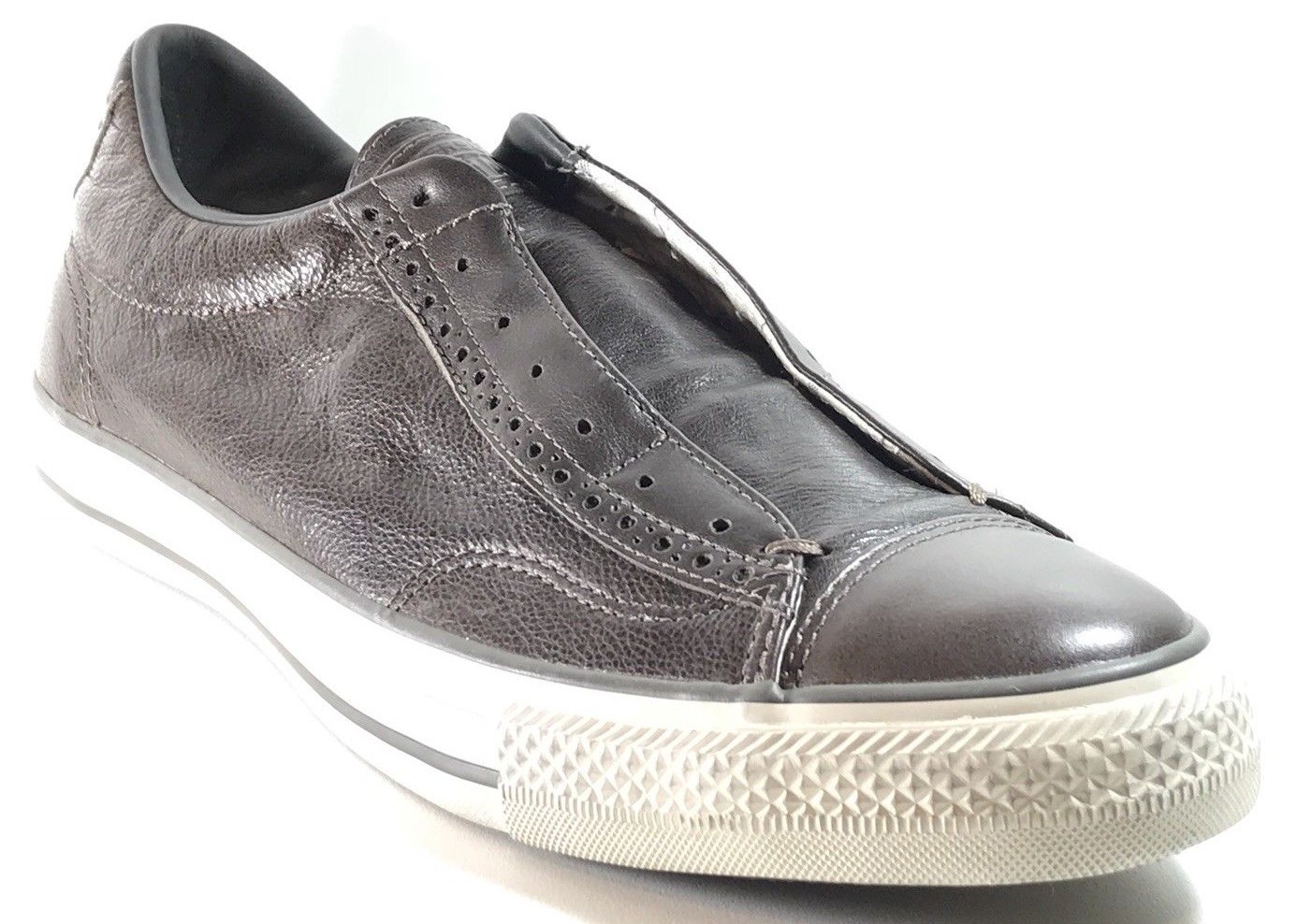 Converse John Varvatos Leather Vintage Slip On Sneaker Chocolate Brown Size 10.5 Converse John Varvatos Leather Vintage Slip On Sneaker Chocolate Brown Size 10.5