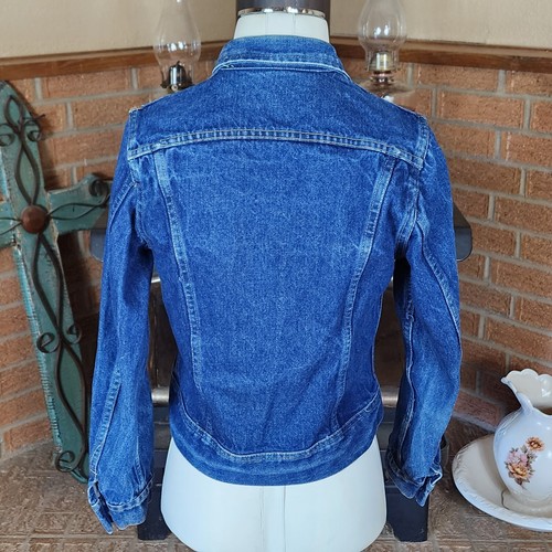 Vintage Lee Denim Trucker Bomber Jacket USA Size 7/8 - Picture 3 of 6