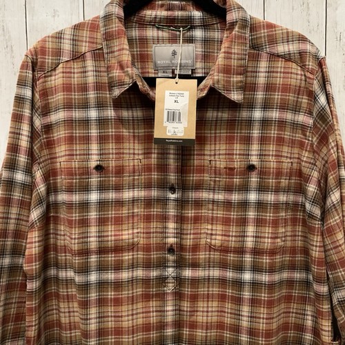 NWT Royal Robbins XL Lieback Flannel Flex Tunic Women Plaid Long Sleeve Cotton - Picture 10 of 12
