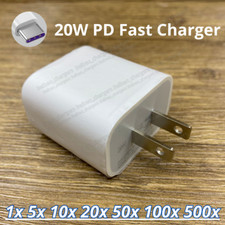 Lot For Samsung iPhone 17 16 15 14 13 12 20W USB-C Power Adapter PD Fast Charger