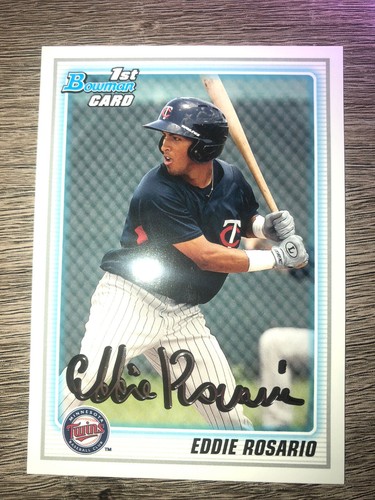EDDIE ROSARIO 2010 Bowman Chrome Draft & Bowman Draft (#BDPP19) ROOKIES - Picture 5 of 6