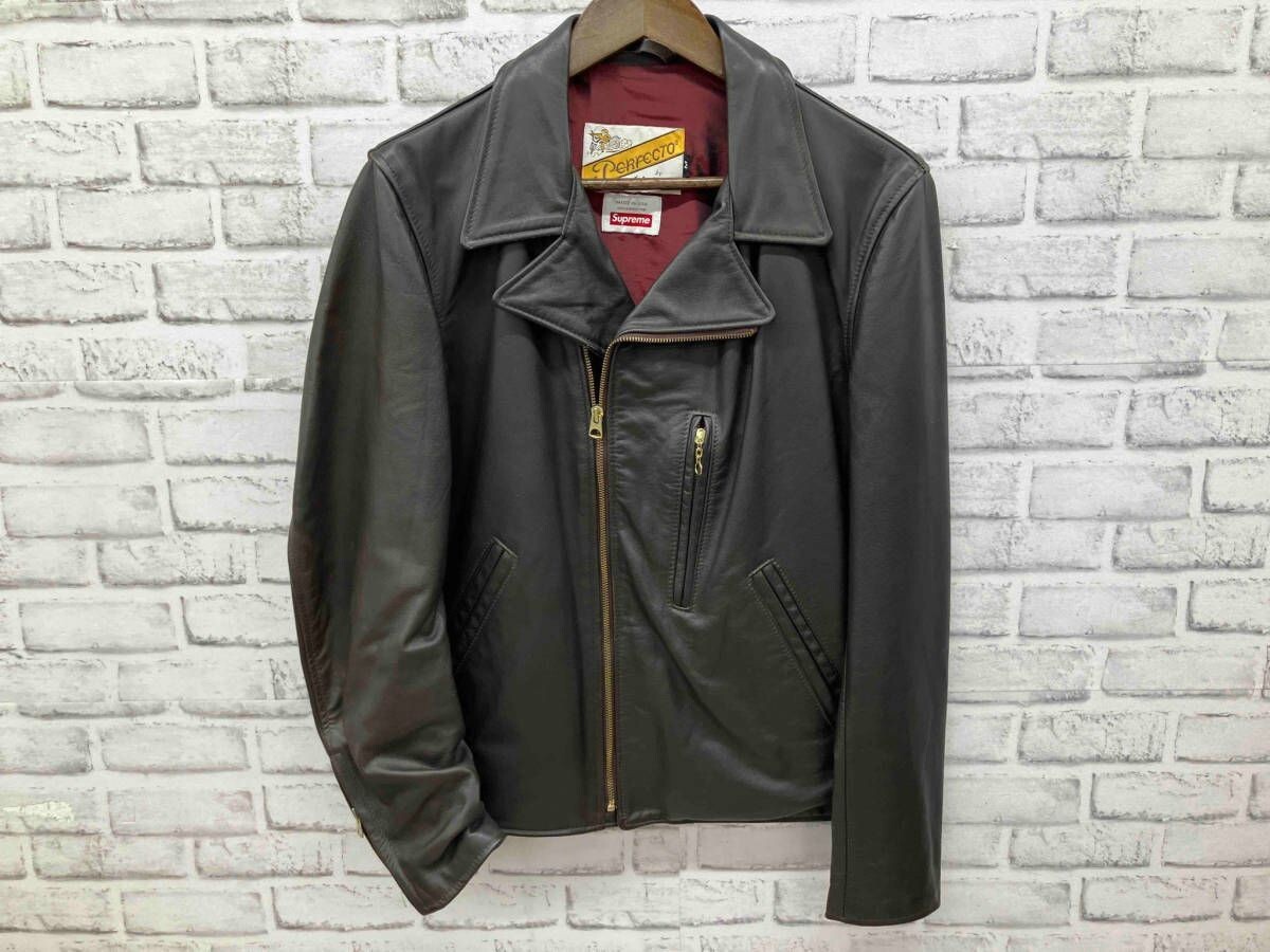 Supreme Schott Perfecto Riders Cowhide Leather Jacket Dark Supreme Schott Perfecto Riders Cowhide Leather Jacket Dark