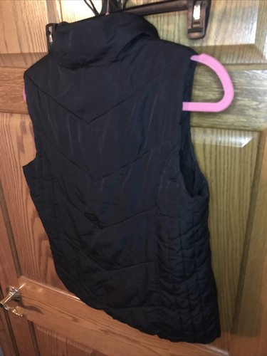 Faded Glory Full Zip Quilted Puffer Vest with Pockets Plus Size Small Black - Picture 6 of 6