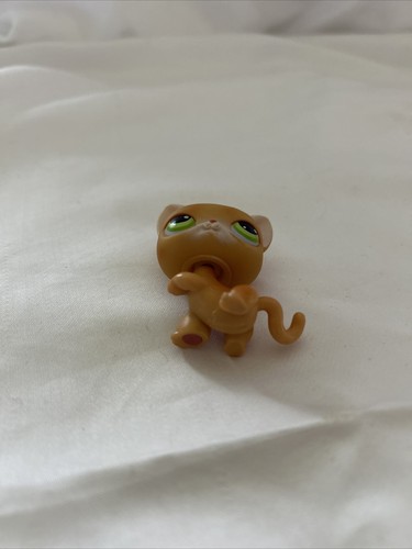 Littlest Pet Shop LPS #11 Cat Raised Paw Tabby Cat With Green Eyes - 第 2/5 張圖片