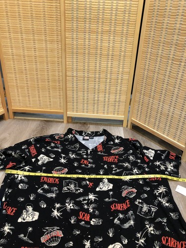 Scarface Hawaiihemd mit Knopfleiste Film Al Pacino 3XL schwarz NEU mit Etikett neu mit Etikett 29 - Bild 10 von 14