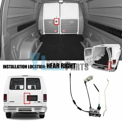 Rear Right Door Latch Cable & Rod 92-14 Ford E150 E250 E350 /OE:AC2Z15431A02A