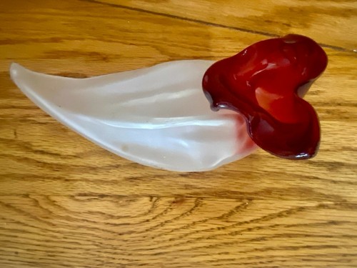 VINTAGE SIGNED NIKOLAS WEINSTEIN FROSTED BLOWN SCULPTURAL ART GLASS VASE 1997 - Picture 6 of 6