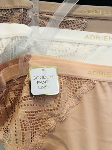 4 ADRIENNE VITTADINI 4PK GOODBYE PANTY LINES LACE SIDE BIKINI PANTIES SIZE M - Picture 2 of 7