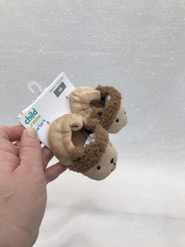 Carter’s Child Of Mine Lion Baby Slippers Slip On Soft Newborn Unisex NB NEW - Picture 5 of 11