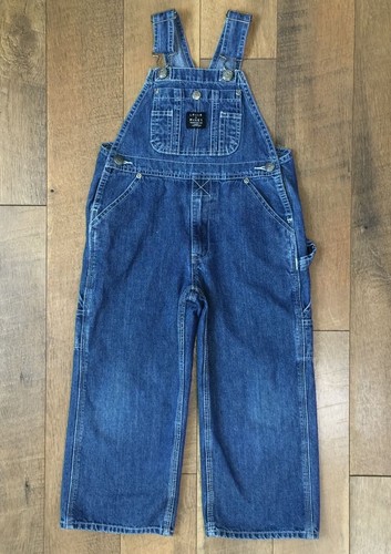 LAKIN McKEY by KEY Sz 5 BLUE DENIM CARPENTER BIB OVERALLS Farm Ranch Boys Sz 5  - Picture 1 of 6