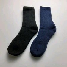 Wool Blend Crew Socks Lot Of 2 Pairs Size M (Wo 6-10, M 5-9)