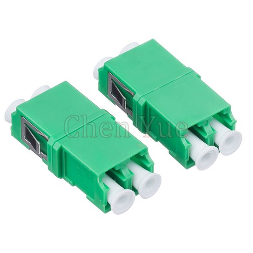 50pcs Fiber LC APC SM Duplex No Ear Fiber Adapter Optical Fiber Connector Flange - Picture 2 of 5