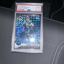 2021 Panini Mosaic - NFL Debut Mosaic Reactive Blue #241 Trevor Lawrence (RC)