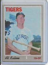 1970 Topps Baseball Card Al Kaline H/O/F O/F Detroit Tigers Near Mint # 640