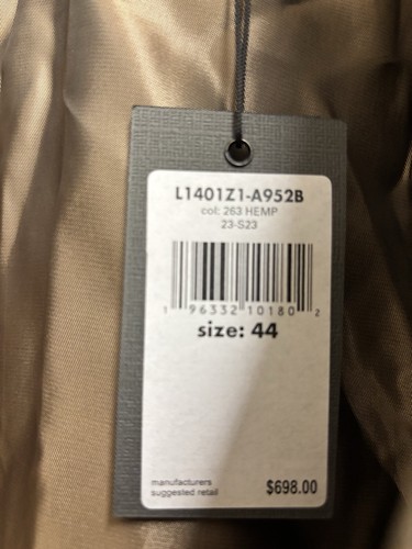 $698 John Varvatos Distressed Brown Andrew Leather Trucker Jacket Mens Size 44 - Picture 2 of 6