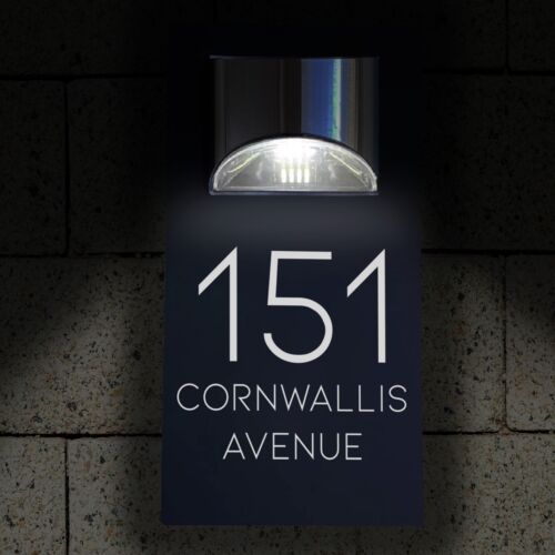 House Number Plaques Personalised House Signs LED Solar Light Door Signs - Picture 14 of 154