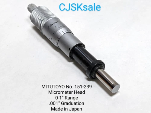 MITUTOYO No. 151-239 Micrometer Head 0-1" .001"  Made in Japan (USED).