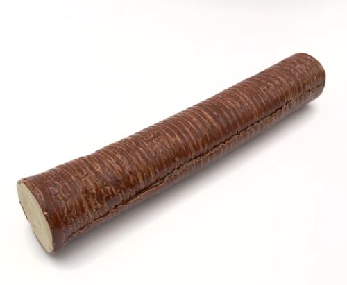 TALL CERAMIC ART POTTERY RIBBED, ROLLED VASE BROWN GLAZE CONTEMPORARY 13” TALL - Picture 8 of 14