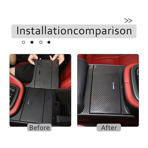 Real Carbon Fiber Center Console Panel Trim cover Fits Jaguar F-TYPE 2013-24 - Picture 19 of 21