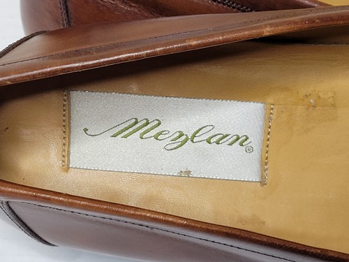 Mezlan Santander Size 9.5 B Vero Cuoio Brown Leather Kiltie Tassel Loafers Made - Picture 6 of 10