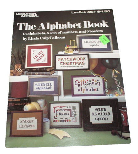 The Alphabet Book Cross Stitch 1986 Leisure Arts Leaflet 457 Patchwork Stencil