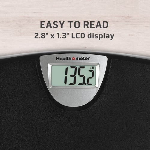 Health o meter Weight Tracking LCD Bathroom Scale, Black, 350lbs Capacity - Picture 3 of 5