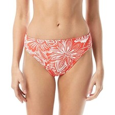  66 Vince Camuto Women's Standard Reversible HIGH Leg Bikini Bottom Red Small