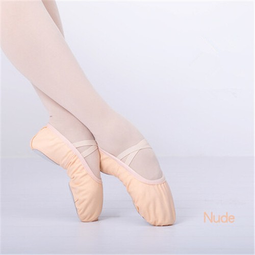 Ballet Canvas Dance Shoes Women Girls Practice Dance Flat Crossed Elastics Shoes - Picture 12 of 17