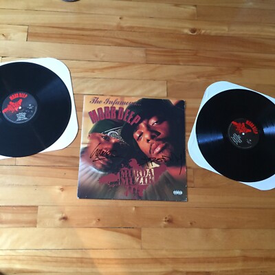 Signed Infamous Mobb Deep Murda Muzik LP 1999 Signatures by