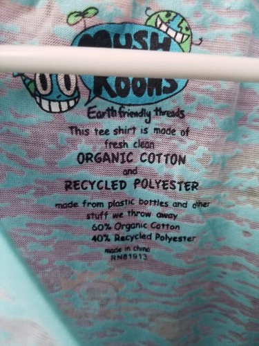 6pc Mush and Rooms ORGANIC COTTON SHIRTS w/Recycled Eco Friendly Materials- Sz M - Picture 6 of 6