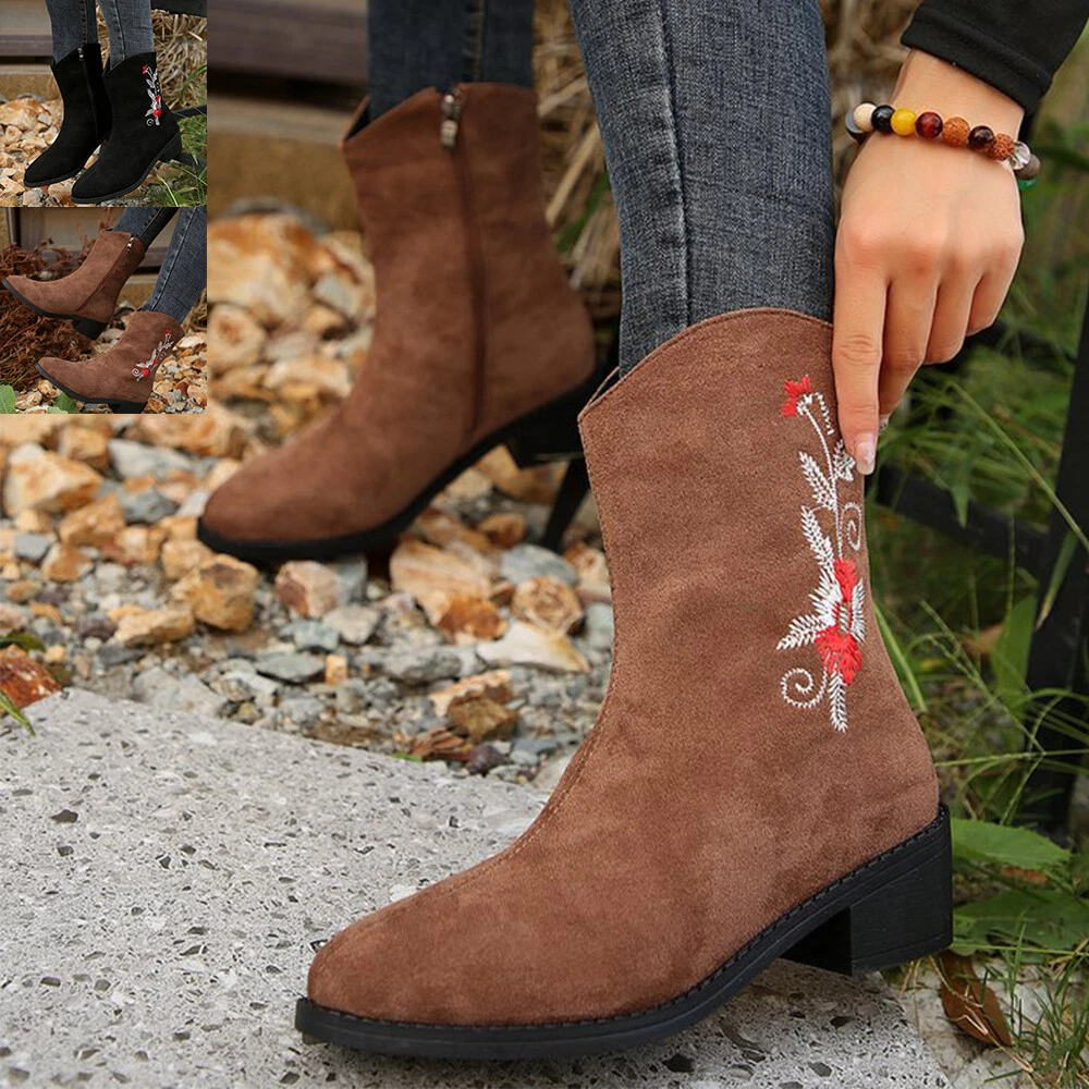 Suede ankle cheap cowboy boots