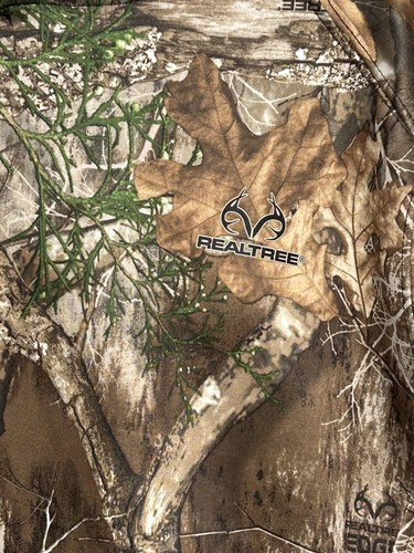 REALTREE Edge Camo Tech Hoodie w/ Built-In Neck Gaiter S 34-36 - Picture 2 of 8