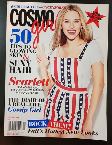 Cosmo Girl Magazine November 2008Scarlett Johansson College Life Uncensored Vote