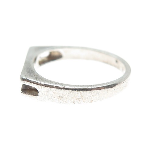 925 Sterling Silber Vintage Ring Buchstabe M / W Initialen Größe 7,5 - Bild 6 von 8