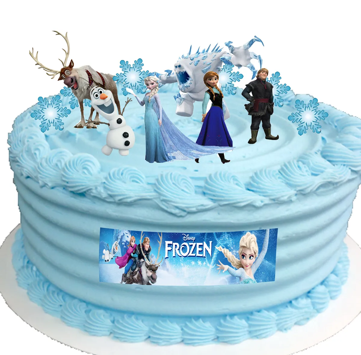 Frozen Disney Elsa Birthday Party Cup Cake Toppers STAND UP Edible wafer  Card 32