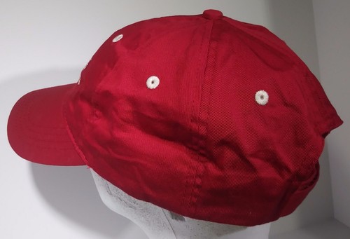 Budweiser Embroidered Red And Off-White Adjustable Strap Cap Anheuser-Busch Beer - Picture 5 of 12