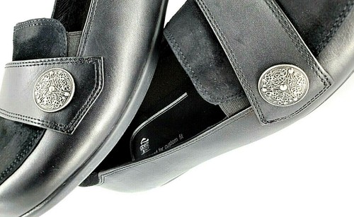 Abeo Bio System "Allison" Black & Suede Leather Textile Slip On Loafer Size 8.5 - Picture 7 of 11